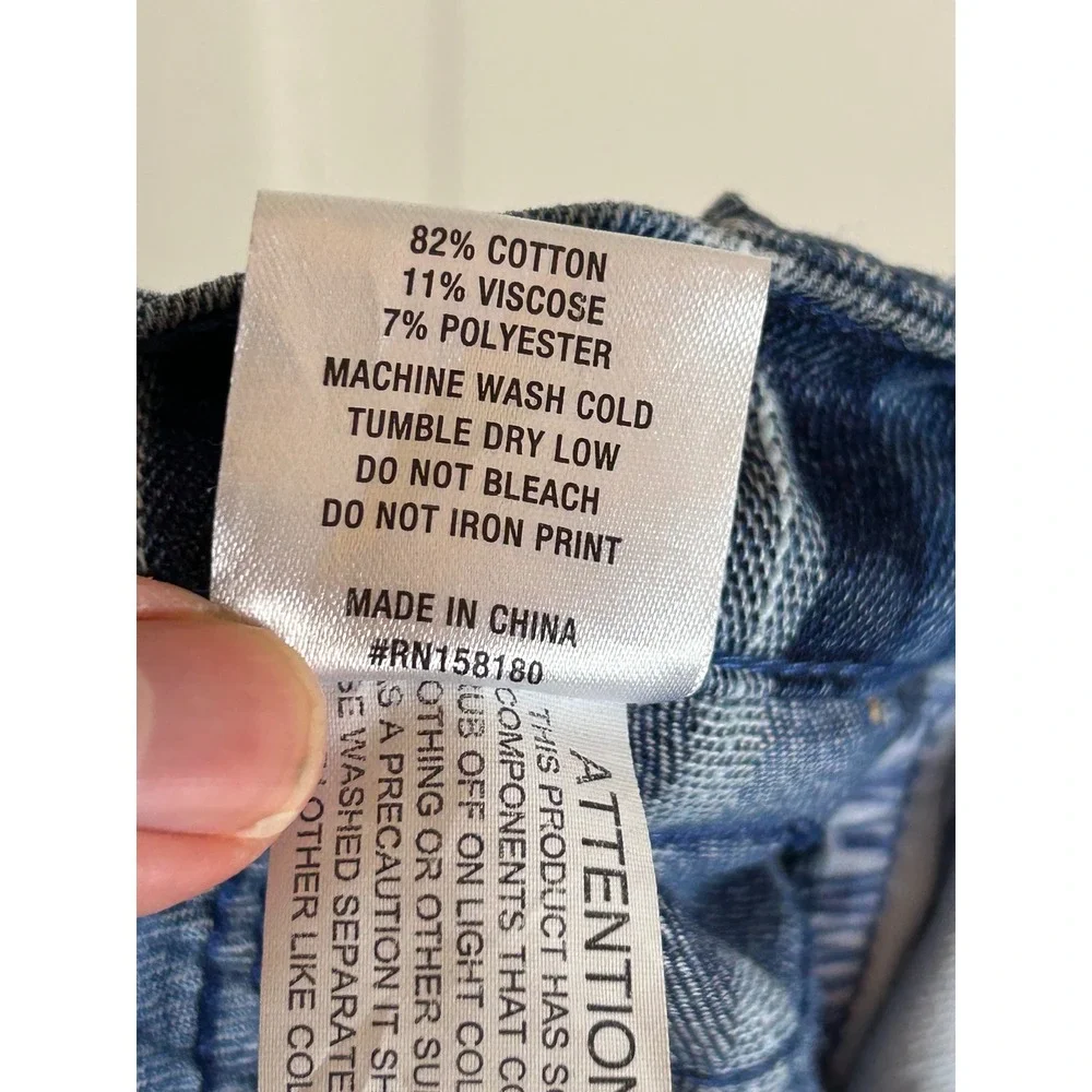 Honor The Gift Mens Striped Denim Pants Blue Mixed Stripe Straight Leg Size 30